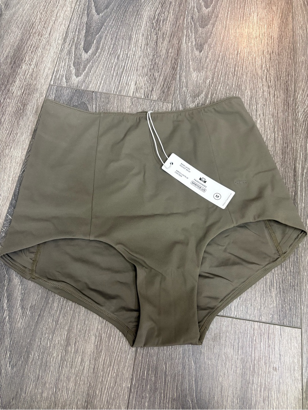 SPÉNCE Pocket Brief High-Waisted Green Medium